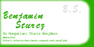 benjamin sturcz business card